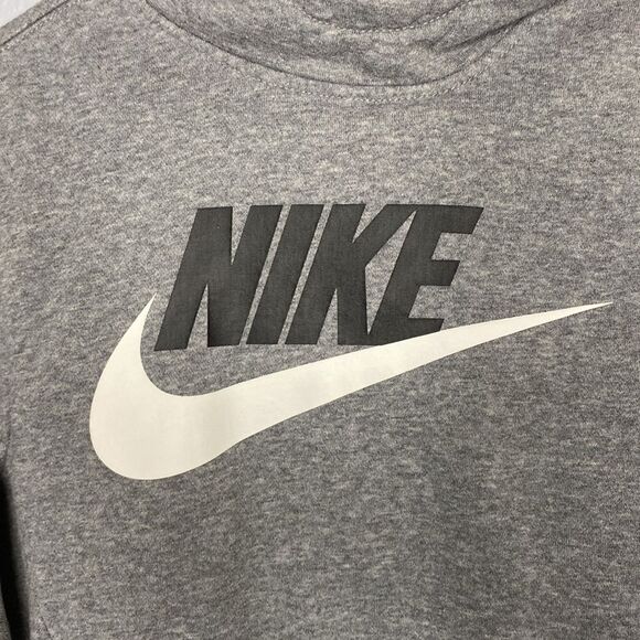 Gray Nike Kangaroo Pouch Hoodie Size Large Kids Unisex - Picture 2 of 10